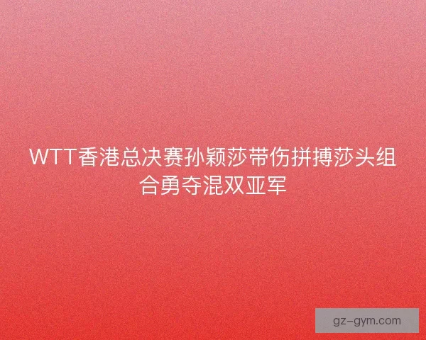 WTT香港总决赛孙颖莎带伤拼搏莎头组合勇夺混双亚军