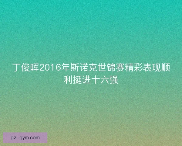 丁俊晖2016年斯诺克世锦赛精彩表现顺利挺进十六强